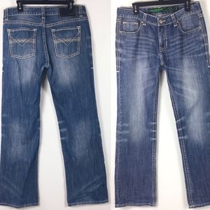 Mens Rock N Roll Cowboy Denim Pistol Straight 34